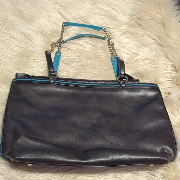 *RARE* Isabella Fiore leather Boston terrier dog shoulder bag purse tote - Picture 2 of 8